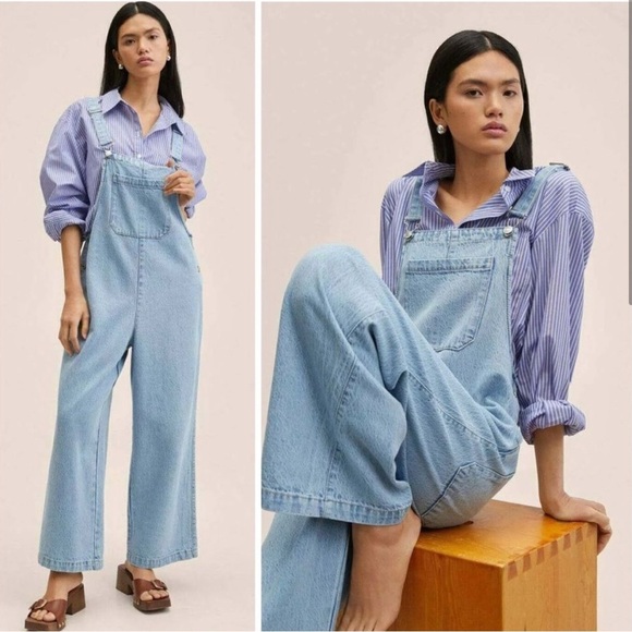 Mango Culottes Jumpsuit Romper Overalls Size S - Picture 1 of 9